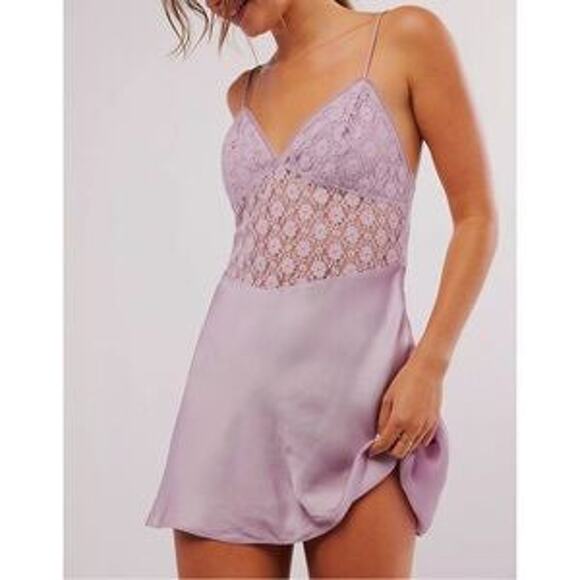 Free People NWT Purple New Love Mini Slip - Picture 2 of 8